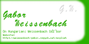 gabor weissenbach business card